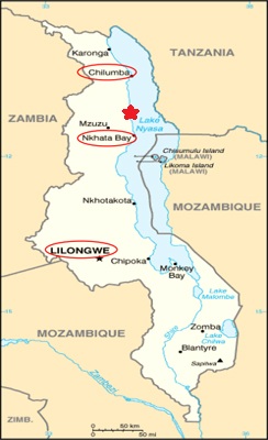 Map - Malawi &amp; Ruarwe